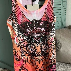 NWT Women Harley Davidson razorback tank top